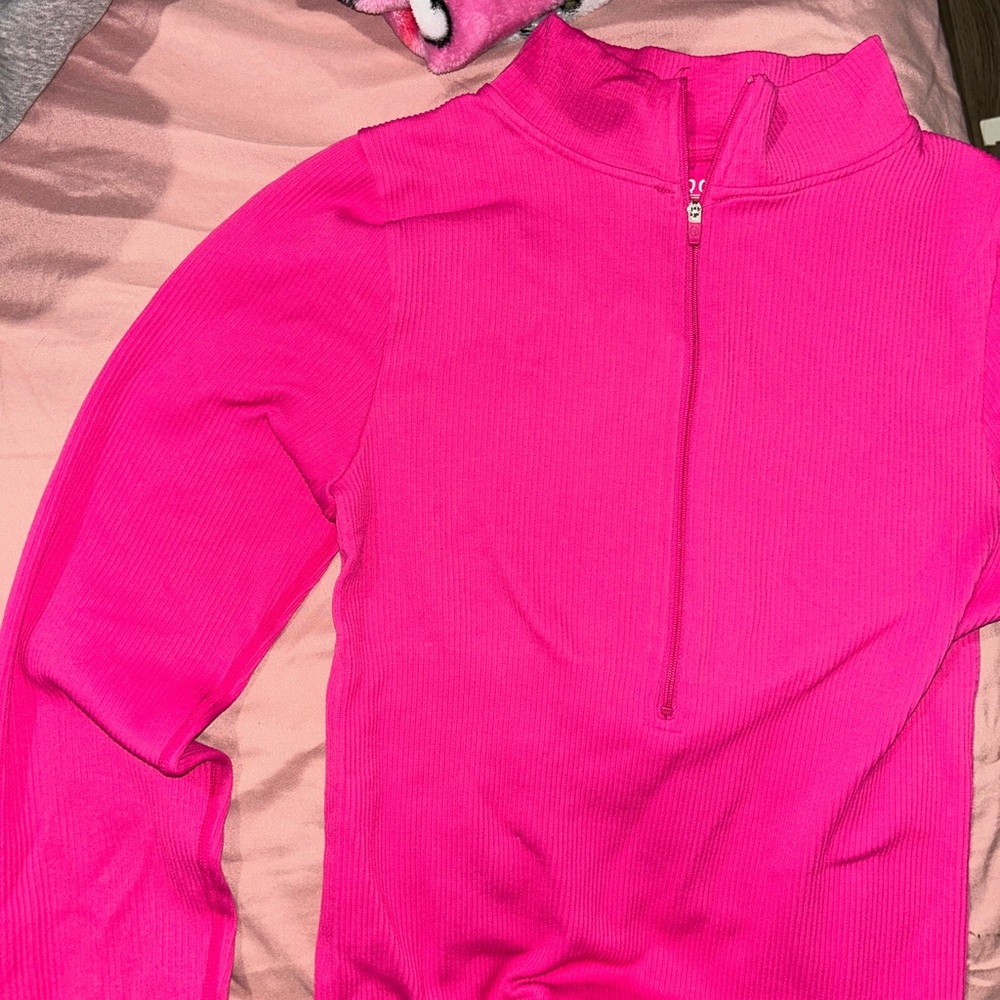 Women's Pink Half-Zip Top